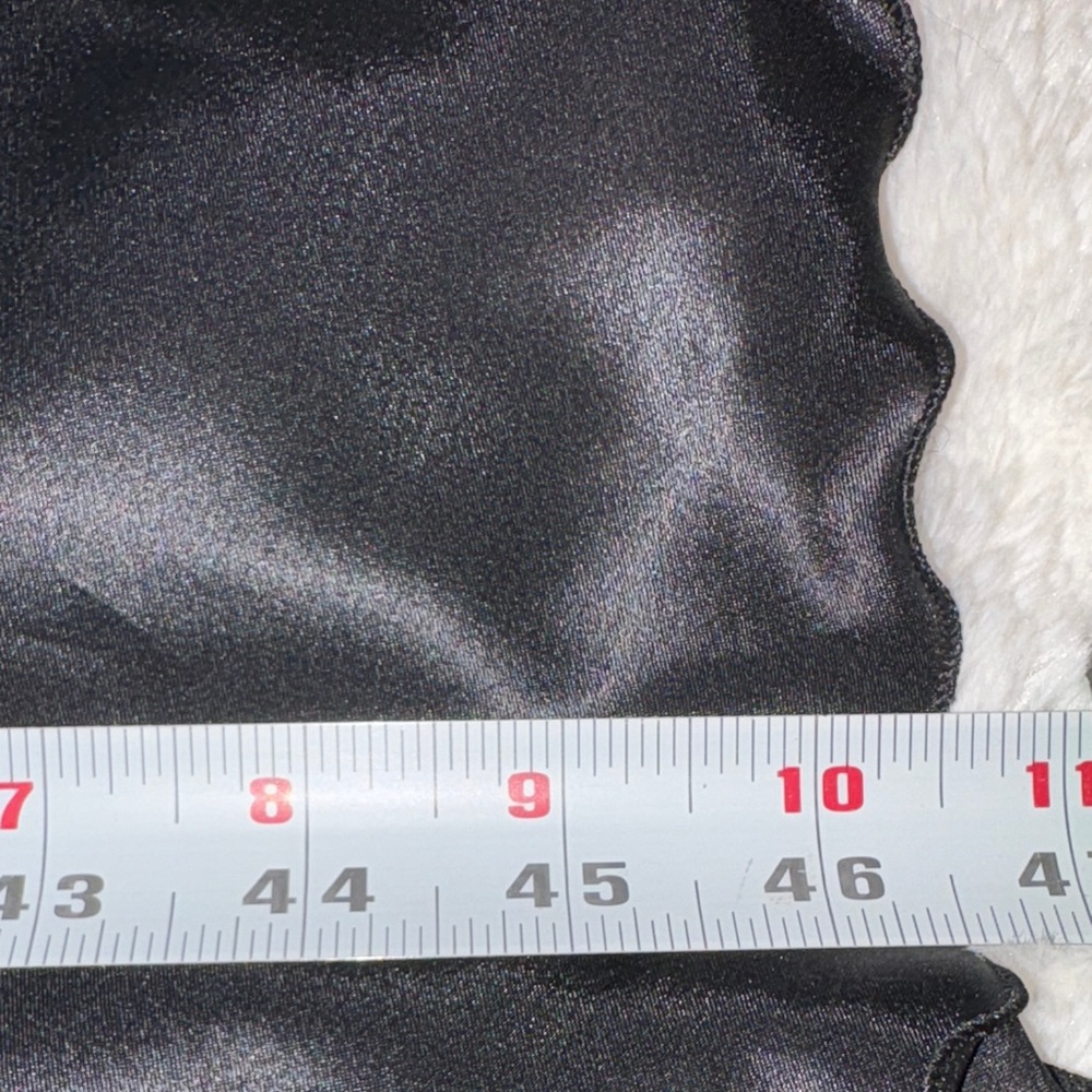 Vintage Unmentionables Black Satin Nightgown Lace Bodice Maxi Sleep Dress - Picture 8 of 8